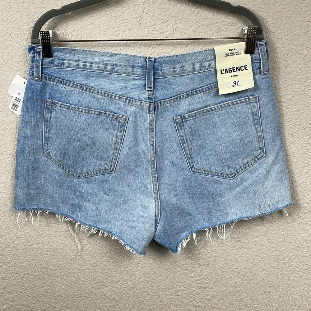 NWT L’Agence Beck Short Cutoff Jean High Rise Fontana Sz 31